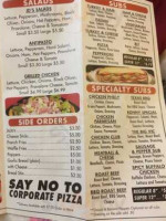 J D's Pizza menu