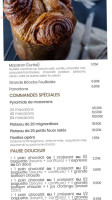 Boulangerie Feuillette menu