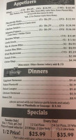 Moreno's Pizza menu