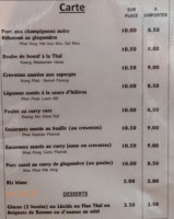 Bangkok Noï menu