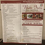 Bella Italia menu