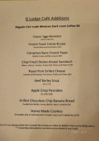 G Lodge Restaurants menu