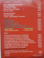 Chili Burner menu