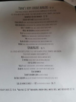 Punk's Place menu