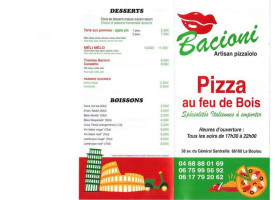 Bacioni menu