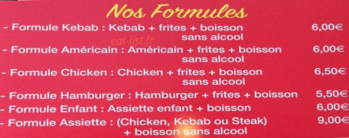 Anatolia Kebab menu