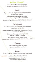 La Cantine menu