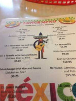 Rios Tacos menu