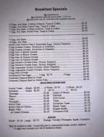 Schwalm's Cleona menu