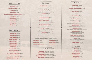 Stephanie's Italian menu