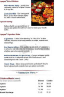 Popeye's Louisiana Kitchen menu