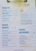 Le Palais Des Glaces menu