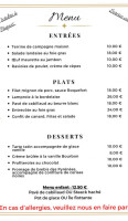 Brasserie Le Saint Martin menu