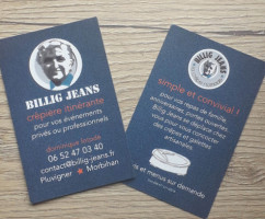 Billig Jeans Crêpière à Domicile menu