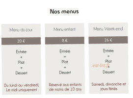 Le Courant D'ere menu