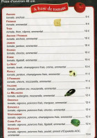 Nathalie Pizza menu