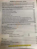 Country Diner menu