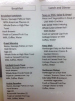 Four Corners Cafe menu