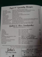 Togi's Sub Station menu