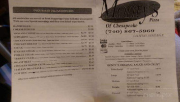 Giovanni's Pizza menu