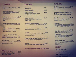 Harty's Bar Restaurant Tapas menu