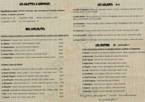 A l'Affiche menu