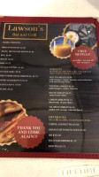 Lawsons And Grill menu