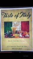 Taste Of Italy menu