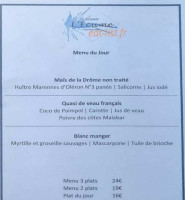 L'ecume menu