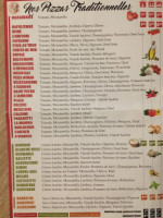 Allo Presto Pizza menu