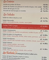 La Belle Epoque menu