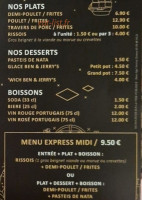 Vasco De Gama menu