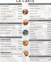 Le Tremplin menu