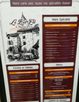 Le Bel Ete menu