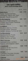 Pizzeria Les Bambous menu