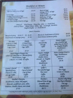 Minute Cafe menu