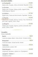 La Bergerie menu