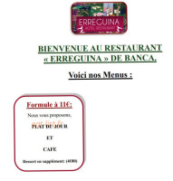 Erreguina menu