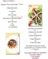 Le Cousteau menu