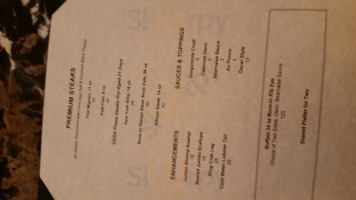 Canyons Steak House At Soboba menu