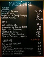 Maison Mère Bordeaux menu