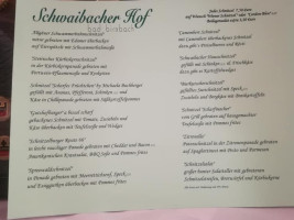 Schwaibacher Hof menu