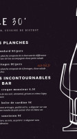 Le 30' menu