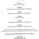 Amalias Restaurang Meny