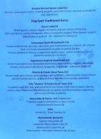 The Dog Spot menu