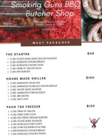 Smoking Guns Bbq menu