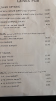 Gene's Tavern menu