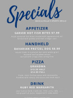 Rock-a-fellas Sports Grille menu