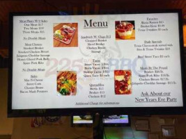 225 Bbq menu