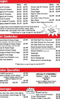 Pizza Mans Pizza menu